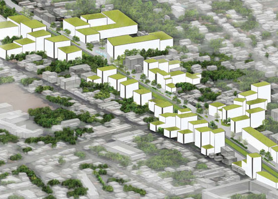 Dessin 3D d'un quartier créé par un étudiant